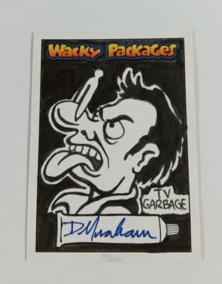 2015 Topps Wacky Packages Dustin Graham Artist Sketch TV Garbage One Of One 1/1 • $79.99