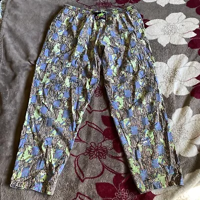 Vintage Hawaiian Gecko Baggy Parachute Gym Jogger Pants Sz Medium M • $39.99