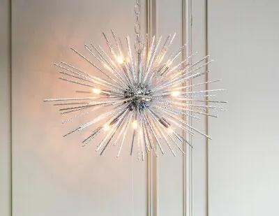 £171.60 • Buy 9 Light Sputnik Chandelier Pendant Chrome Finish LED Art-Deco Inspired Dia: 62cm