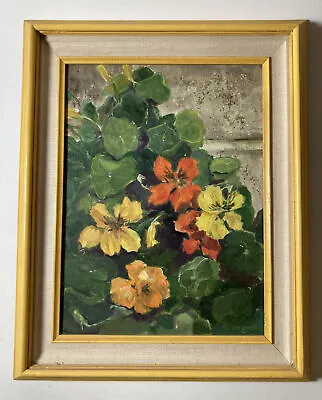 Vintage Original Oil Painting On Canvas Still Life Flowers -Signed Framed • $145