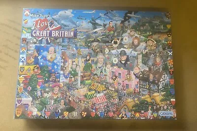 1000 Piece Jigsaw Puzzle Mike Jupp's 1 Love Great Britain Gibsons • £3.99