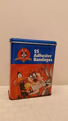 Vintage 1997 Loony Tunes Metal Band-Aid  Box Empty • $10