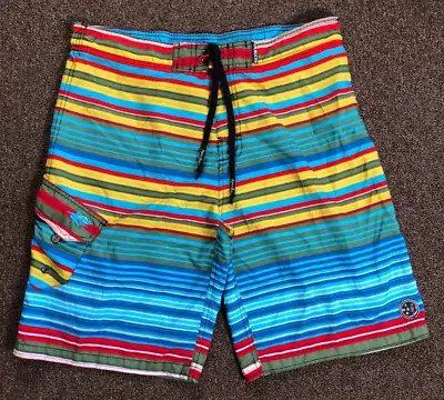 Maui And Sons Men's Large Swim Trunks Size 34 Beach Party Sharks • $17.99