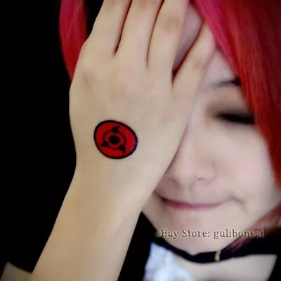 1 Pcs Naruto Madara Uchiha Tobi Cosplay Tattoo Sticker Sharingan Tatoo • $4.99
