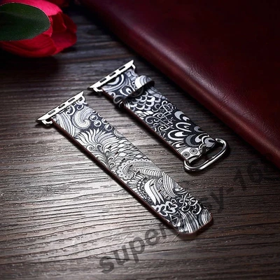 $15.99 • Buy Leather Apple Watch Band Series 7 SE 6 5 4 3 2 Strap Bracelet Watchband 40 44mm