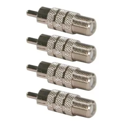 4x F Type Female Jack To RCA Male Plug Adapter Connector Coax Coaxial Cable TV • $7.25