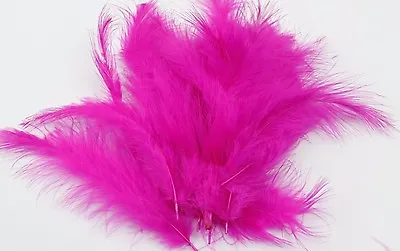 20 Pack Coloured Marabou Feathers 5-15cm-Fascinator Fan Costume Haberdashery • £0.99