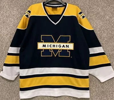 Colosseum Athletics NCAA Mens Michigan Wolverines Ice Hockey Jersey Size XL • $49.99