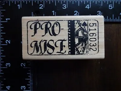 PROMISE TICKET Art Queen Of Spades Rubber Stamp By NOSTALGIQUES • $5.99