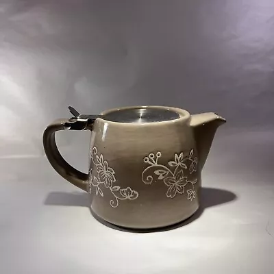 New Temptations Floral Lace Teapot With Metal Lid & Basket 18 Oz • £9.65