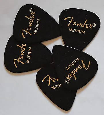 3 X Fender Guitar Picks Black 351  Thin Medium Heavy Or Extra Heavy • $4.50