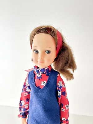 Vintage 70s Uneeda Doll Co. Jennifer Doll W Red White Blue Dress & Saddle Shoes • $67.50