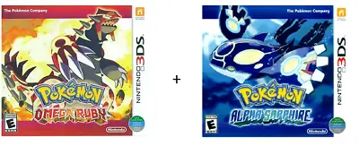 Pokemon Alpha Sapphire + Pokemon Omega Ruby Nintendo 3DS Factory Sealed Bundle • $75.95