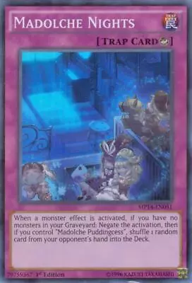 Madolche Nights - MP14-EN051 - Super Rare - 1st Edition - Yu-Gi-Oh! • $2.49