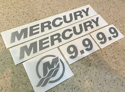 Mercury Vintage Outboard Motor 9.9 HP Decal Kit FREE SHIP + FREE Fish Decal! • $14