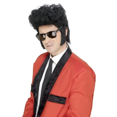 Long Black Sideburns Adult Mens 50s/70s Elvis Greaser Costume Acsry Fancy Dress • $8.10