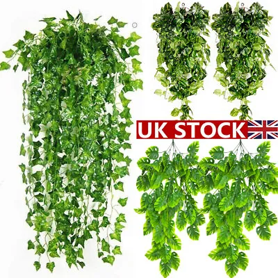 5X Artificial Ivy Vine Leaf Trailing Foliage Flower Hanging Fake Plant Garden UK • £3.69