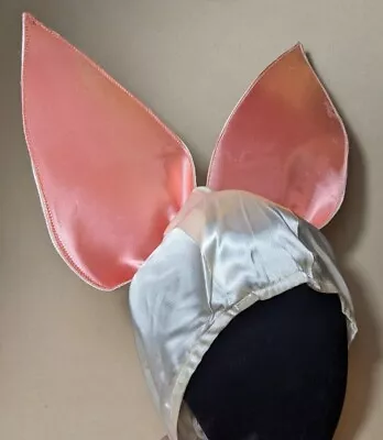 Vintage Satin Rabbit Bunny Ears Hat Cap Dress Up Halloween Silky Texture Wired • $45