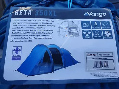 Vango Beta 350XL Tent Blue - Used Twice Excellent Condition + Sleeping Bag! • £71.07