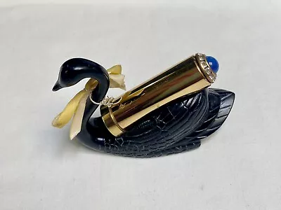 Vintage L'Origan De Coty Black Swan Lucite Moonstone Jewel Lipstick Holder~RARE! • $84.99