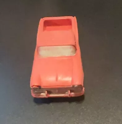 Vintage 1957 Ford Ranchero Pick-Up Rubber Toy Red With Yellow Wheels • $9.99