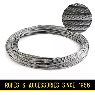 Galvanised Steel Wire Rope Cable 1mm 1.5mm 2mm 3mm 4mm 5mm 6mm FREE DELIVERY • £3.49