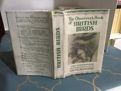 Observers Book Of British Birds 1950 + Copy D/j • £12.99
