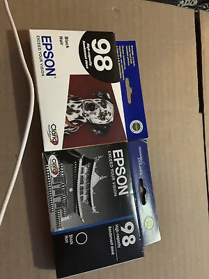 Epson 98 - 2 New /Sealed Black Ink Cartridges • $25