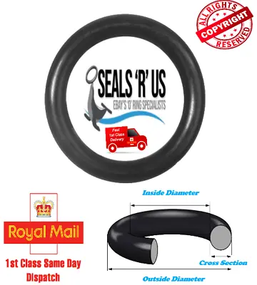 £1.98 • Buy 2.5mm Cross Section O-Rings NBR Nitrile Rubber 3mm -40mm ID Oil Resistant Seals