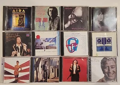 12 CD Lot Elton John Tom Jones Melissa Ethridge Tony Bennett FREE SHIPPING • $12