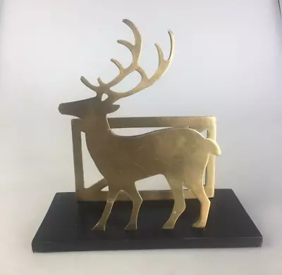 Victoria Hagan Brass Deer Napkin Holder Reindeer Holiday Home Décor Dinner Elk • $32.86