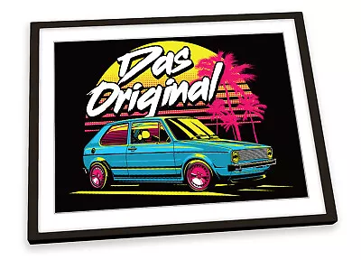 VW Golf Mk1 Car FRAMED ART PRINT Picture Poster Artwork • $64.99