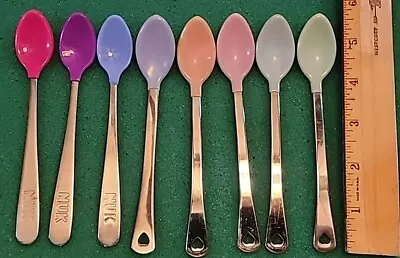 NUK & Munchkin Baby Spoons Stainless Steel Soft Bite White Hot Safety LOT 8 • $7.99