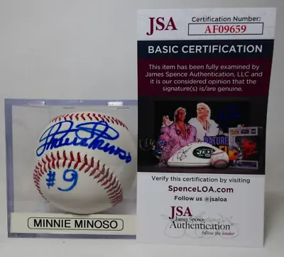 Minnie Minoso Autographed Signed Baseball JSA COA With Case • $54.99