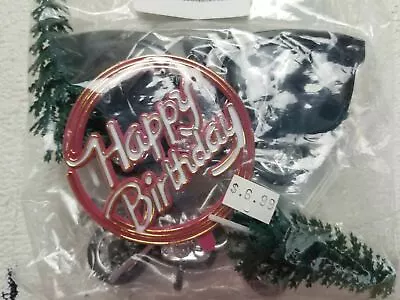 New Happy Birthday Motorcycle Trees Sunglasses Cake Decoration Topper Party • $12