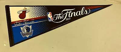 2011 Miami Heat Dallas Mavericks NBA Finals Champions Pennant Room Decor Flag • $15.95