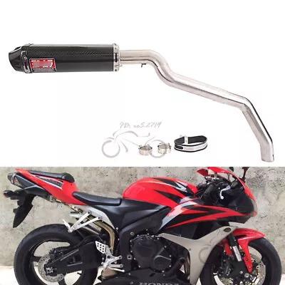 For Honda CBR600RR 2005-2023 Slip On Muffler Carbon Exhaust Pipe Connect System • $335.95