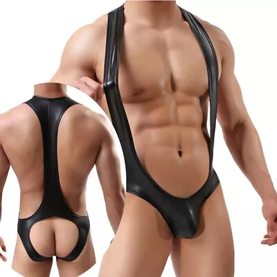 Mens Underwear Jumpsuit Sexy Lingerie Gay Leotard Wrestling Singlet Briefs Pouch • $13.78