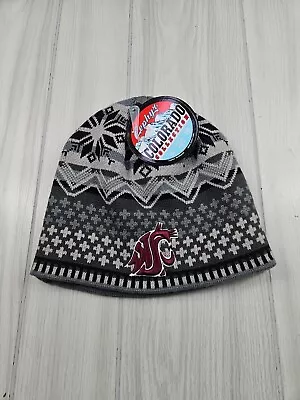 NCAA Washington State Cougars Zephyr Non Cuffed Beanie Winter Hat • $320.85