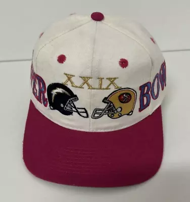 Vintage 49ers Chargers NFL 1994 Superbowl XXIX The Game Snapback Hat Cap Wool • $55