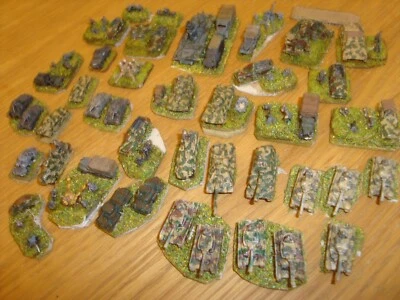 £12 • Buy 6mm 1/300 WW2 German Army Job Lot Painted Tanks Trucks Troops Guns Artillery