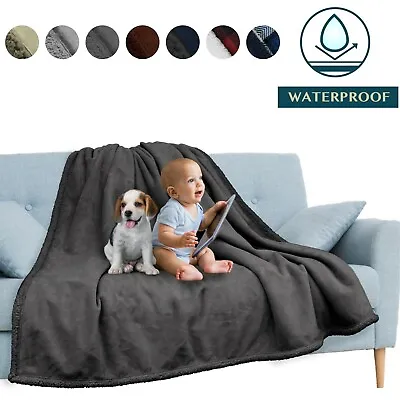 Waterproof Blanket For Couch Sofa Bed Protector Cover WaterResistant Large 80x60 • $34.99