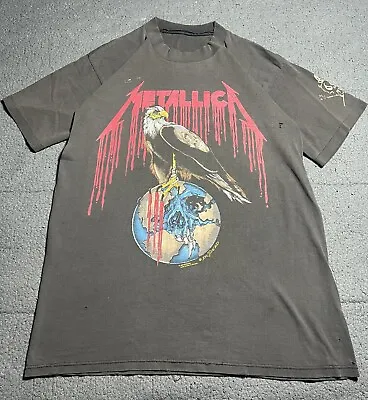 Vintage Metallica Shirt 90s Graphic Thrashed Distressed  • $115