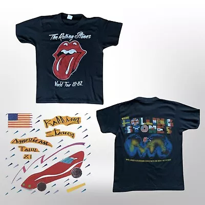 Rolling Stones 1981-1982 World Tour Original Vintage T-Shirt Medium • $199.99