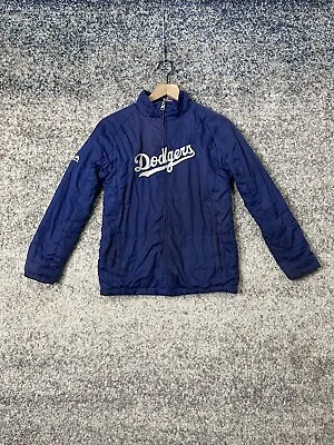 Majestic LA Dodgers Jacket Youth Medium 10/12 Blue Puffer Boys • $24.99