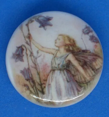 Birchcroft China Button -  Harebell Fairy - One Inch Size ( 25 Mm ) • £4.95