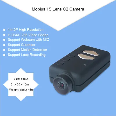 Mobius 1S Wide Angle Lens C2 Pocket Cam Car Dash Action Camera Meeting Recorder • $64.39