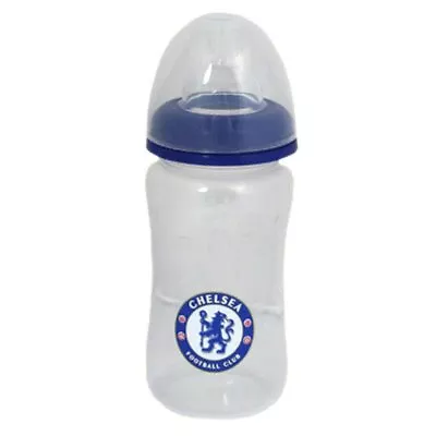 £7.99 • Buy Chelsea F.c Baby Feeding Bottle Official Product Clear Crest Logo Toddlers