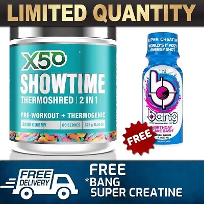 Tribeca Health X50 Showtime Thermoshred 60 Ser Fat Burner Tribeca Pre Workout • $64.90