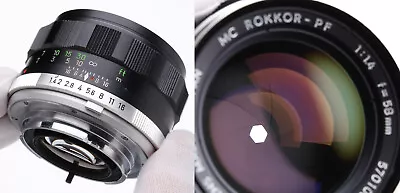 Minolta MC Rokkor-PF 58mm F/1.4 Lens - Good Condition Serviced Tested • $109